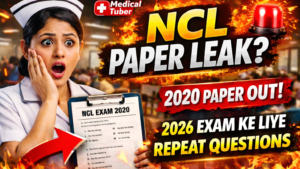 NCL PARAMEDICAL STAFF NURSE EXAM PAPER SET A 2020